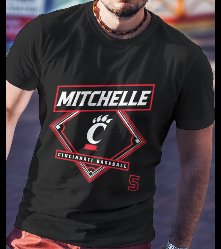 Mitchelle Cincinnati Bearcats Baseball C Logo 2026 T-Shirt