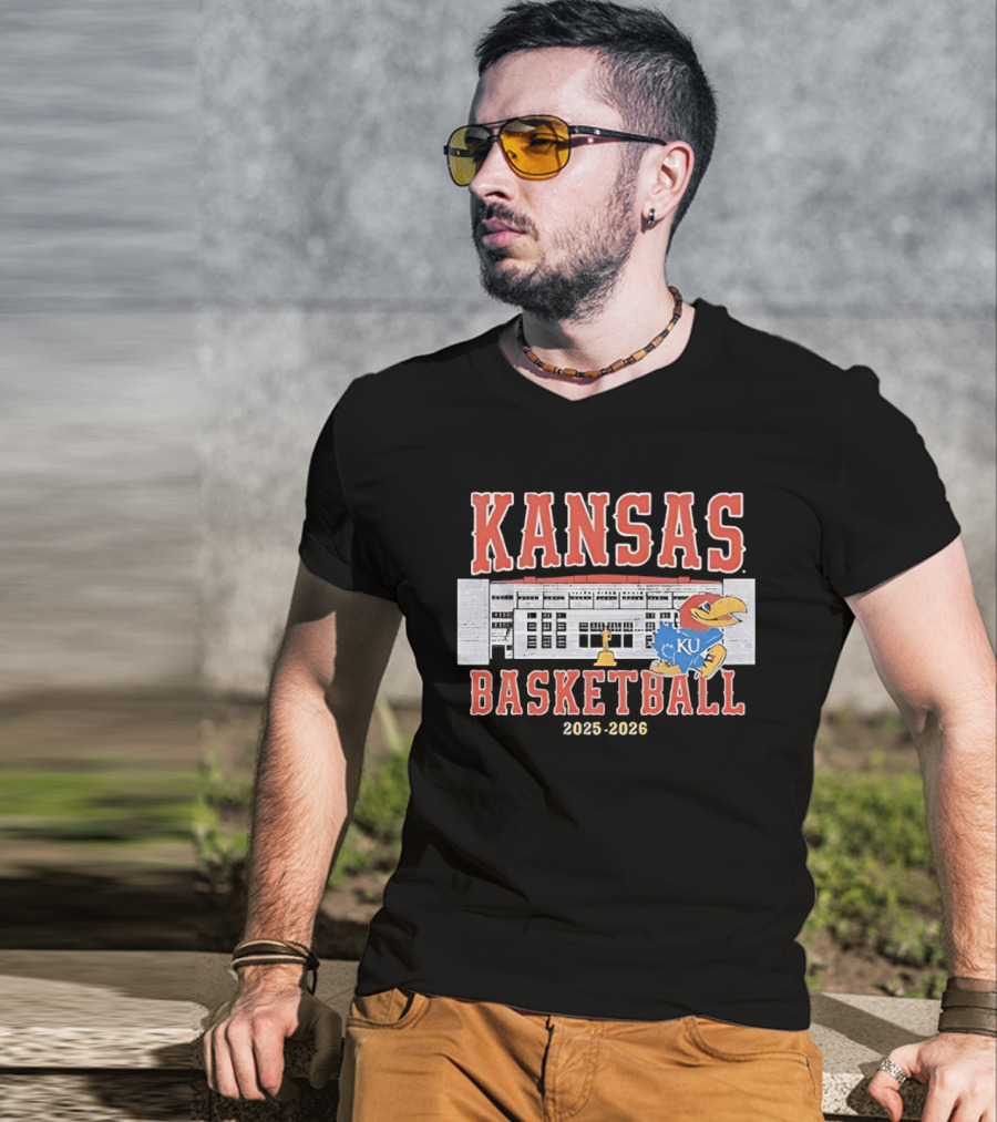 Kansas Jayhawks Basketball 2025 2026 Allen Fieldhouse KU T-Shirt