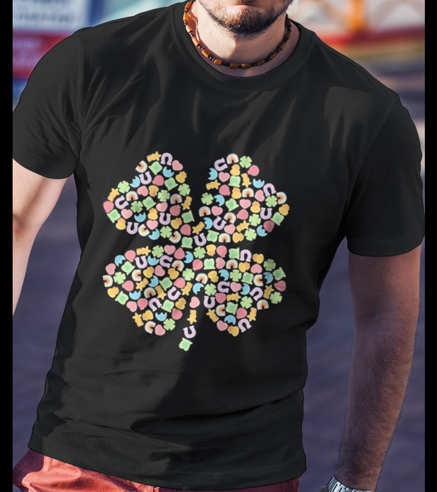 Lucky Charms Four Leaf Clover Candy St Patricks Day 2026 T-Shirt