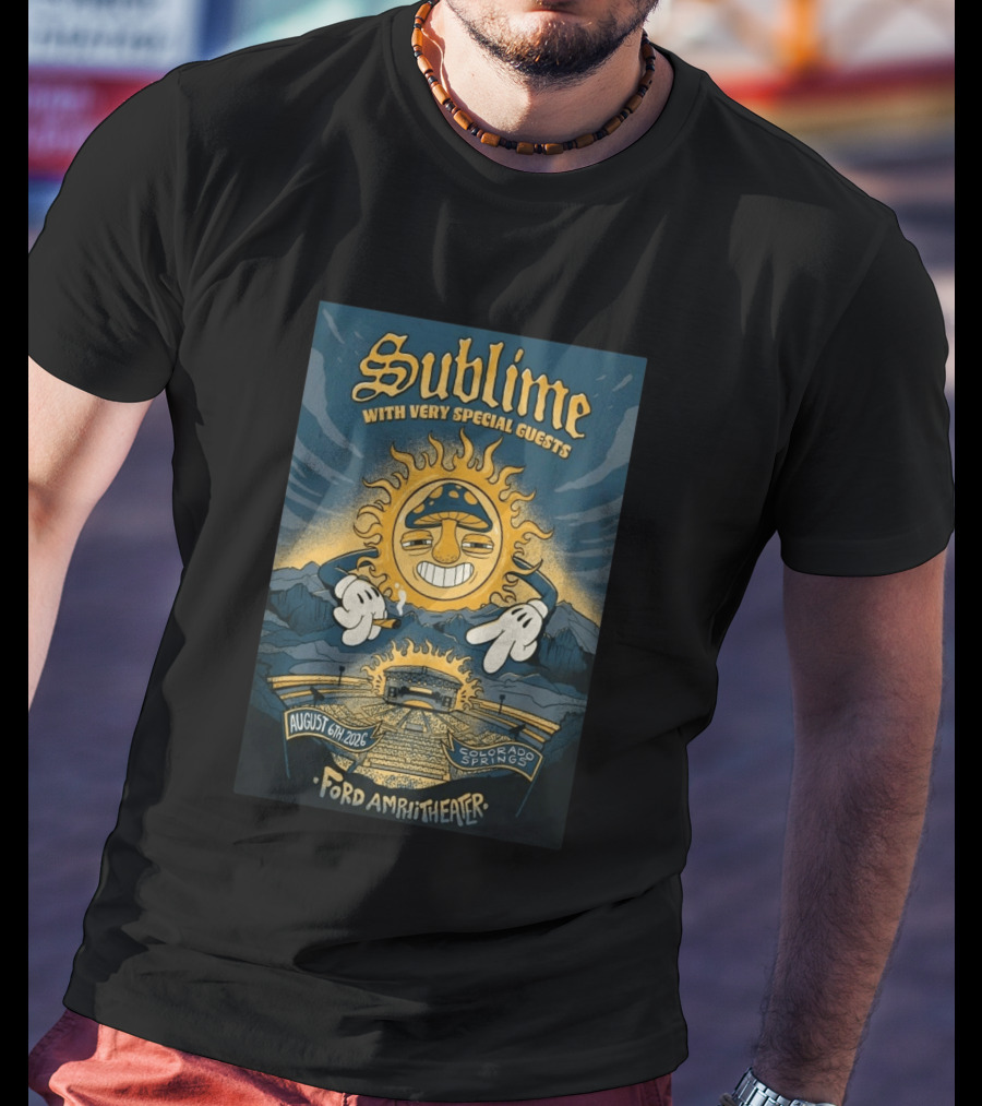 Sublime With Very Special Guests August 6 2026 Ford Amphitheater Colorado Springs T-Shirt