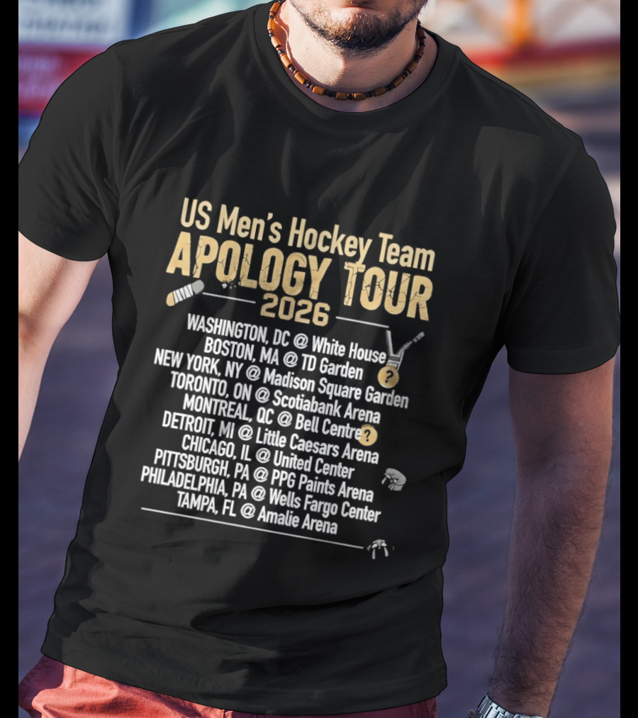 US Men's Hockey Team Apology Tour 2026 Washington DC To Tampa FL T-Shirt