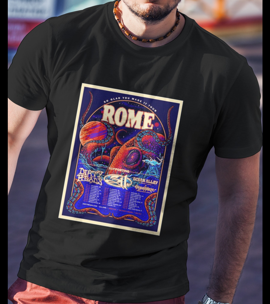 So Glad You Made It Tour 2026 Rome 311 Dirty Heads Ocean Alley Tour Clarkston MI T-Shirt