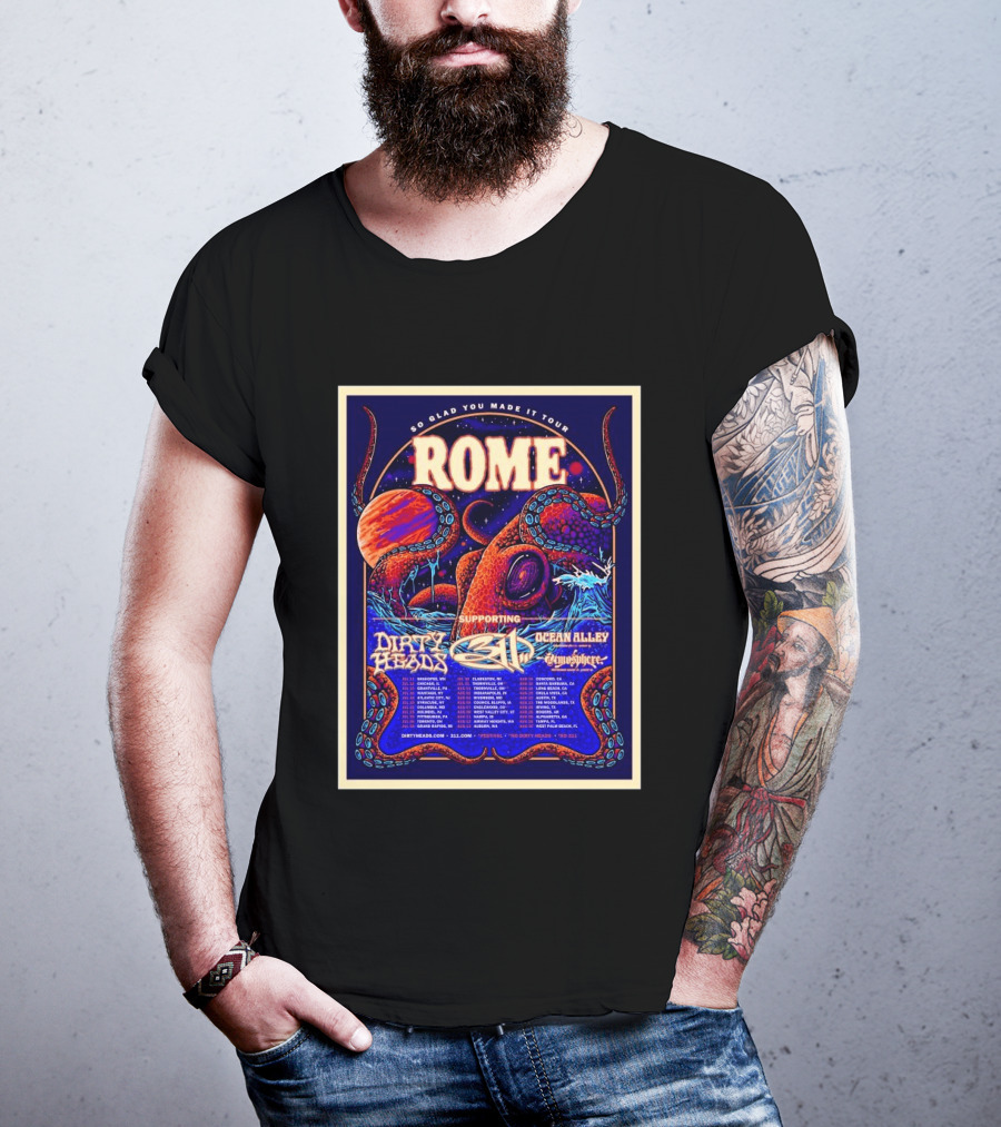 So Glad You Made It Tour 2026 Rome 311 Dirty Heads Ocean Alley Tour Clarkston MI T-Shirt