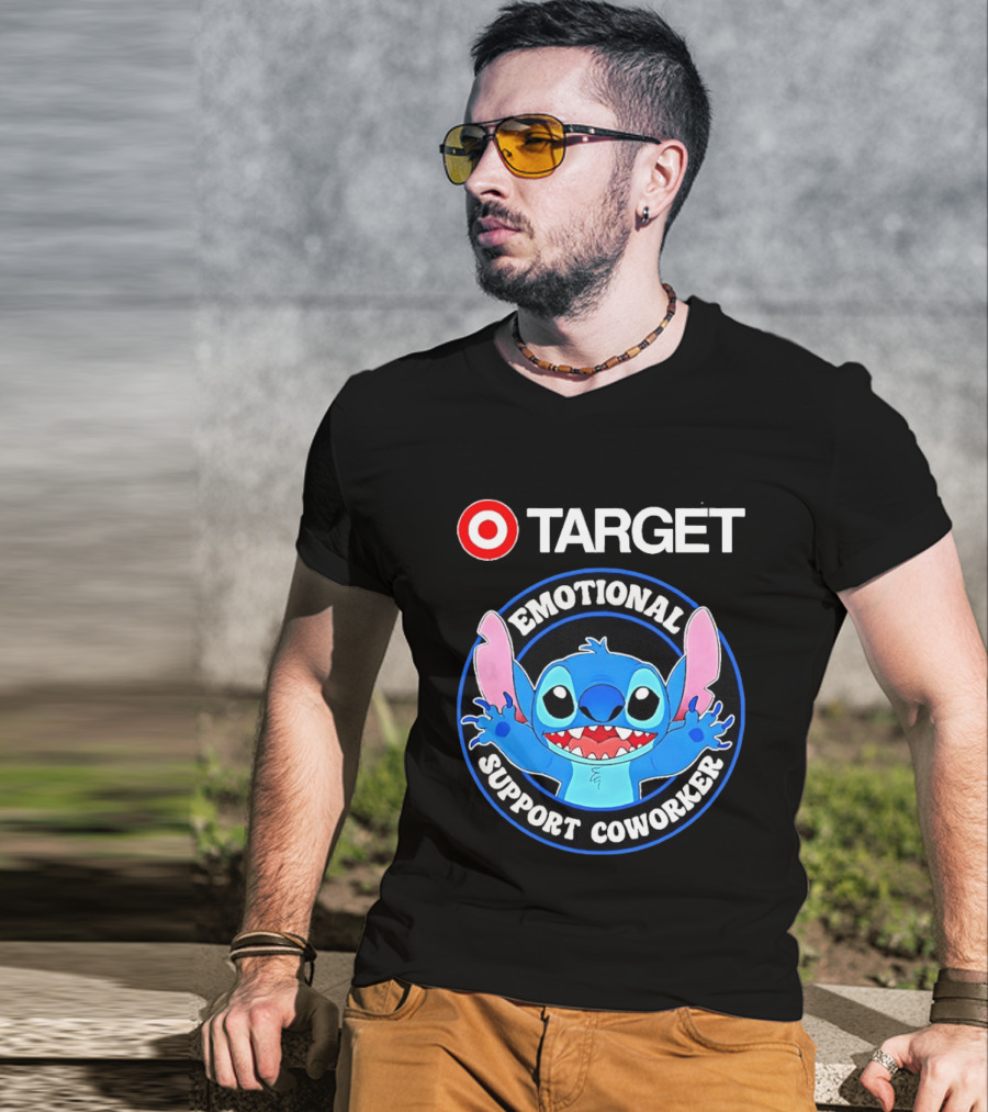 Target Happy Stitch Emotional Support Coworker T-Shirt
