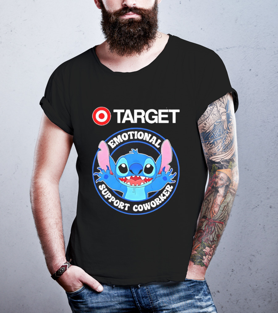 Target Happy Stitch Emotional Support Coworker T-Shirt