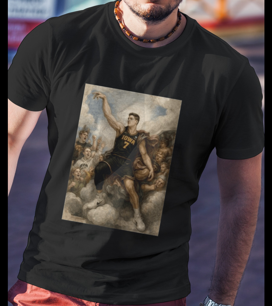 Iowa Hawkeyes Alvaro Folgueiras Number 7 Basketball Renaissance Style Fans T-Shirt