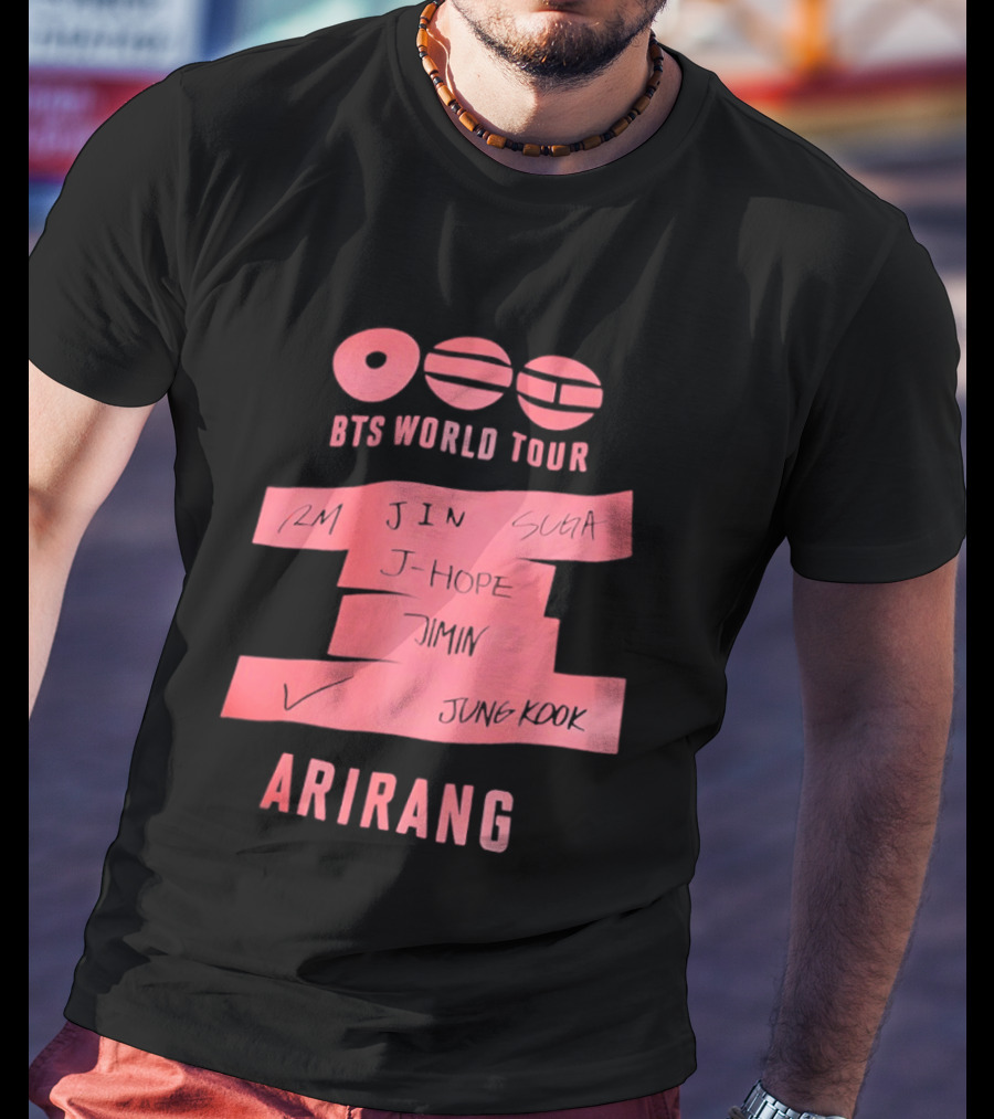 BTS World Tour 2026 Arirang Jimin Suga Jin J Hope Jungkook RM V T-Shirt