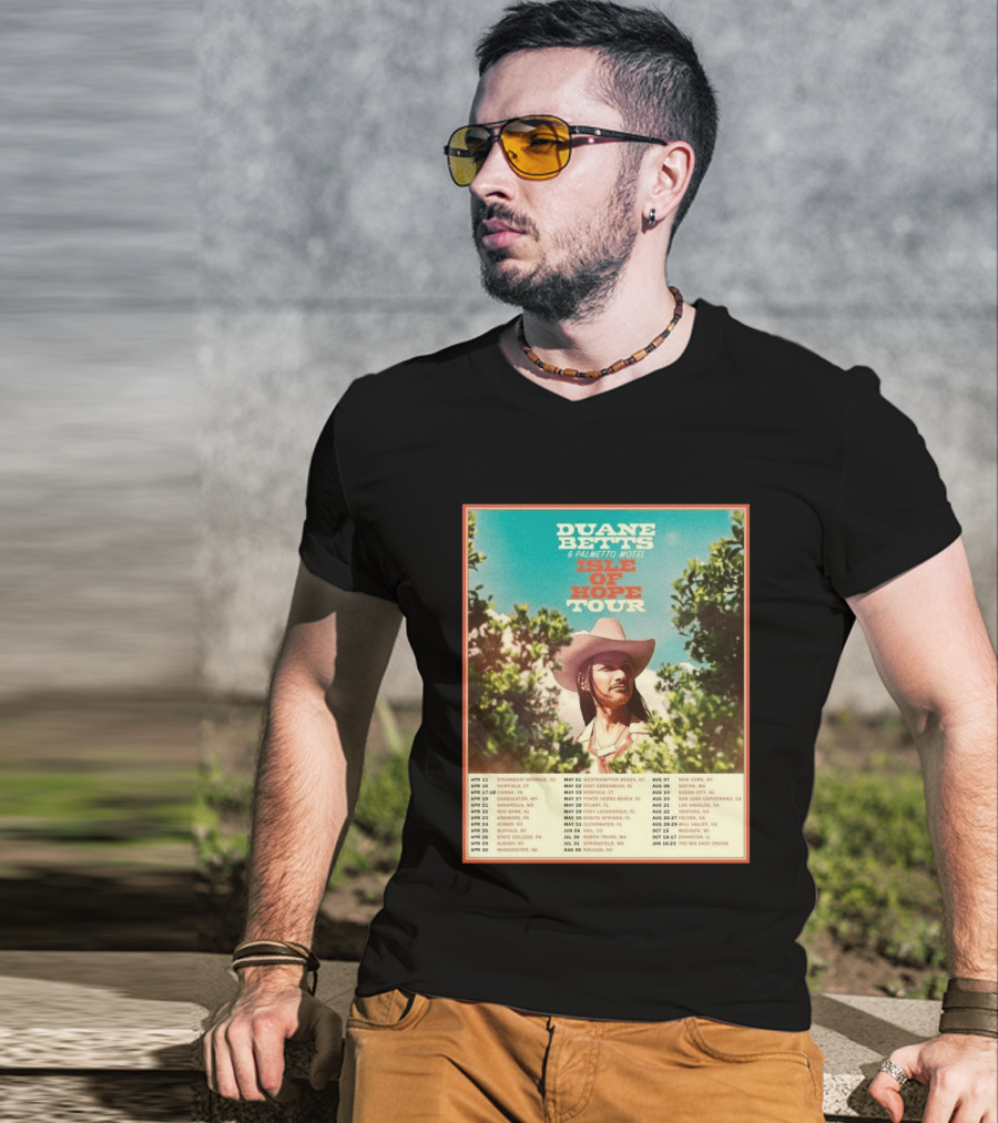 Duane Betts Palmetto Motel Isle Of Hope Tour Dates 2026 T-Shirt
