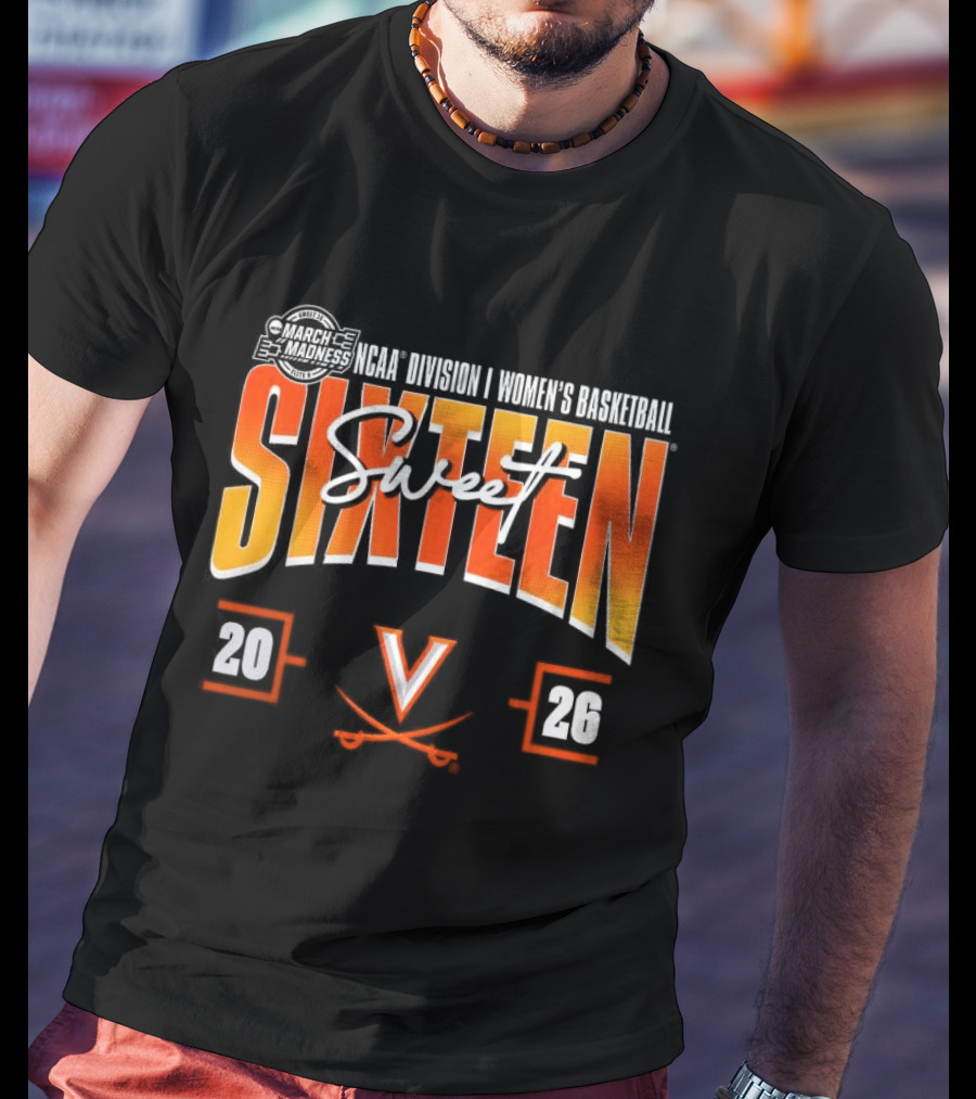 2026 NCAA Women's Basketball Sweet Sixteen Virginia Cavaliers Tournament T-Shirt