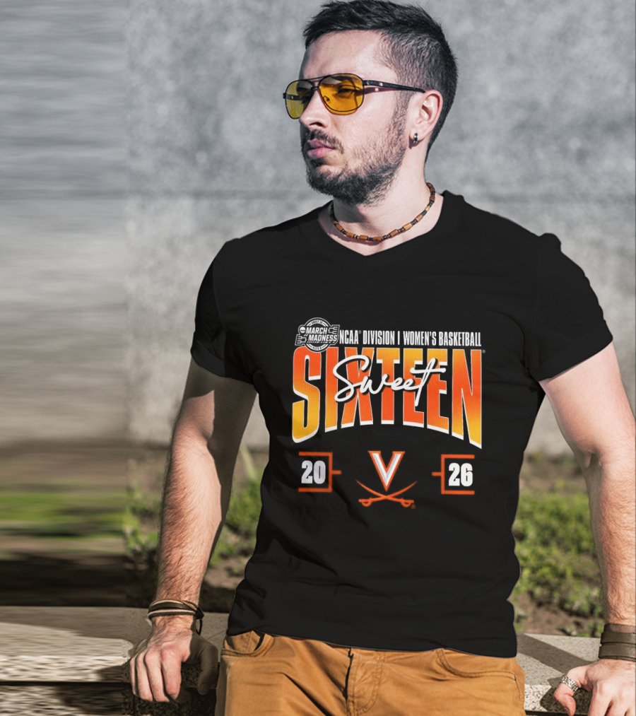 2026 NCAA Women's Basketball Sweet Sixteen Virginia Cavaliers Tournament T-Shirt