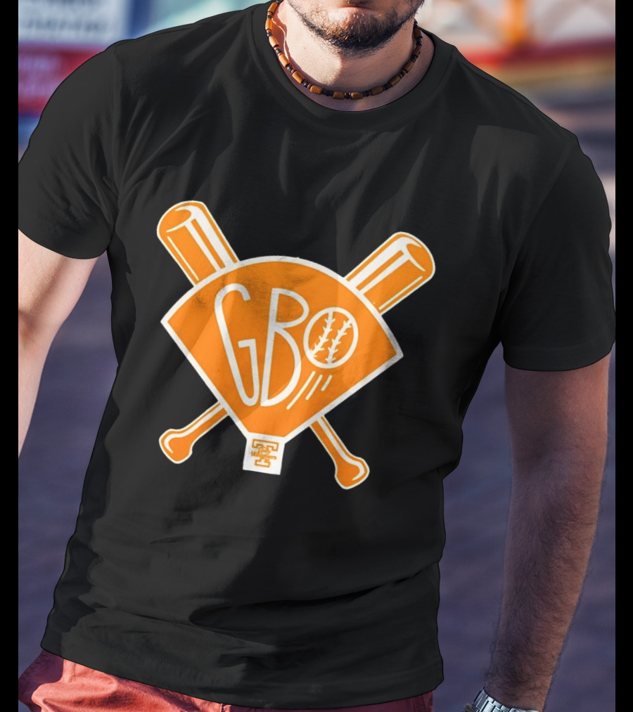 GBO Baseball Orange Crossed Bats University Of Tennessee Vols T-Shirt