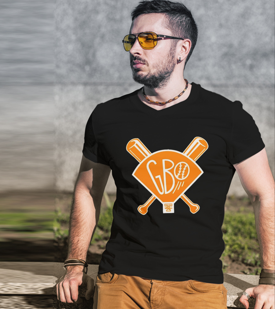 GBO Baseball Orange Crossed Bats University Of Tennessee Vols T-Shirt