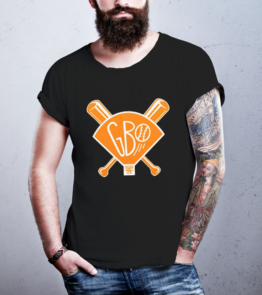 GBO Baseball Orange Crossed Bats University Of Tennessee Vols T-Shirt