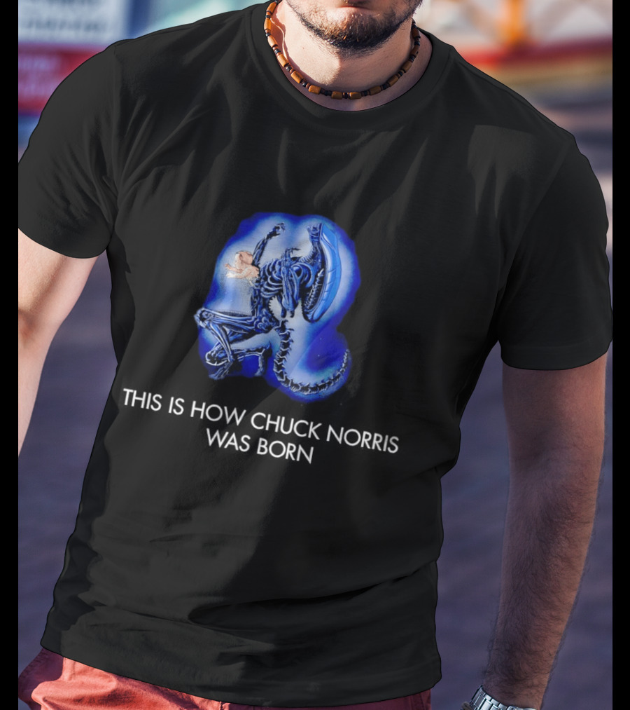 Xenomorph This Is How Chuck Norris Was Born T-Shirt