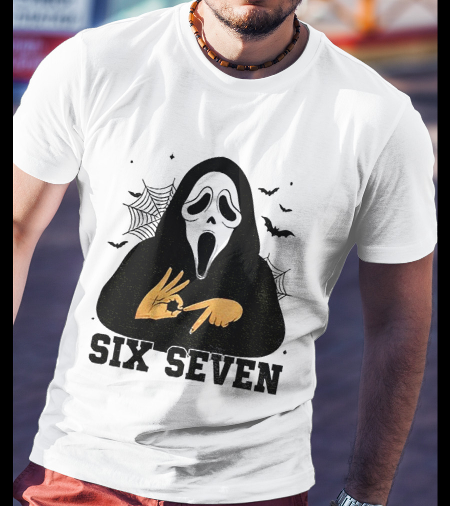 Ghostface Six Seven Halloween Bundle Bats And Webs T-Shirt
