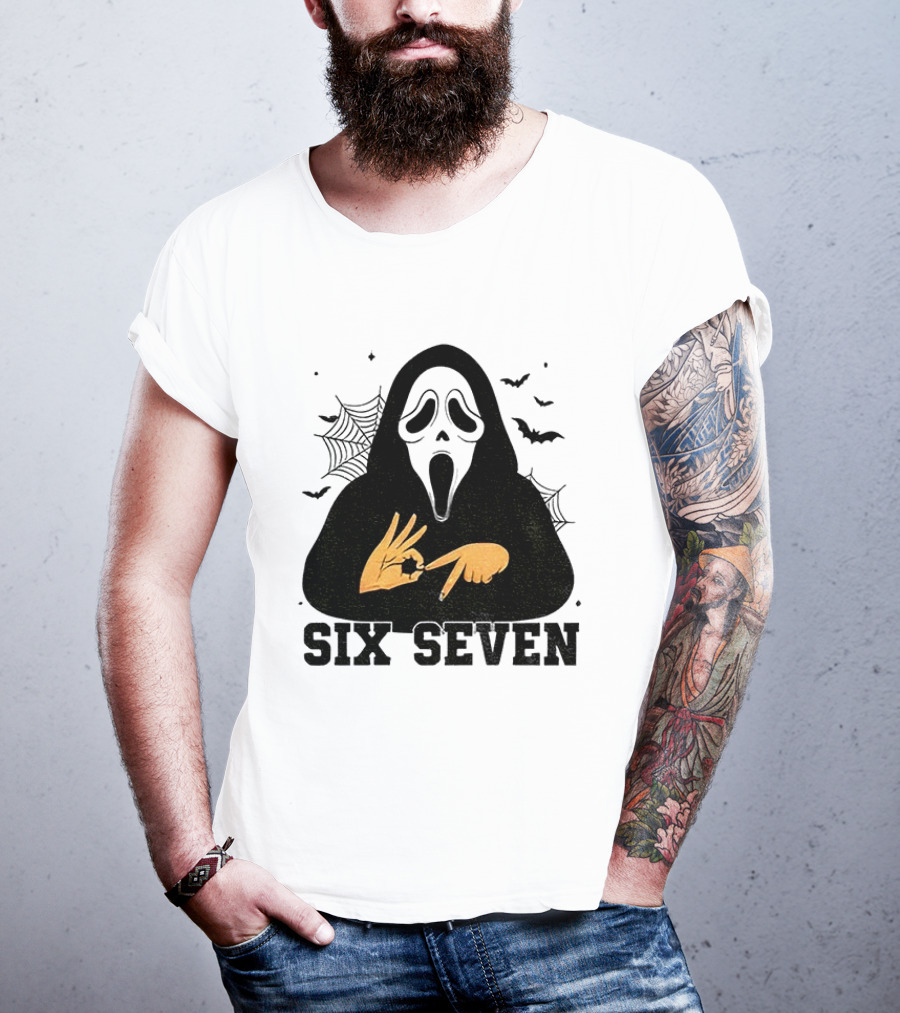 Ghostface Six Seven Halloween Bundle Bats And Webs T-Shirt