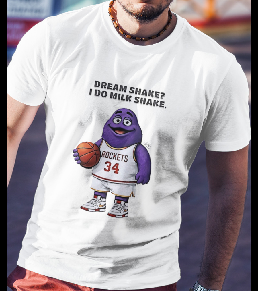 Dream Shake Rockets Basketball 34 Milk Shake Grimace T-Shirt