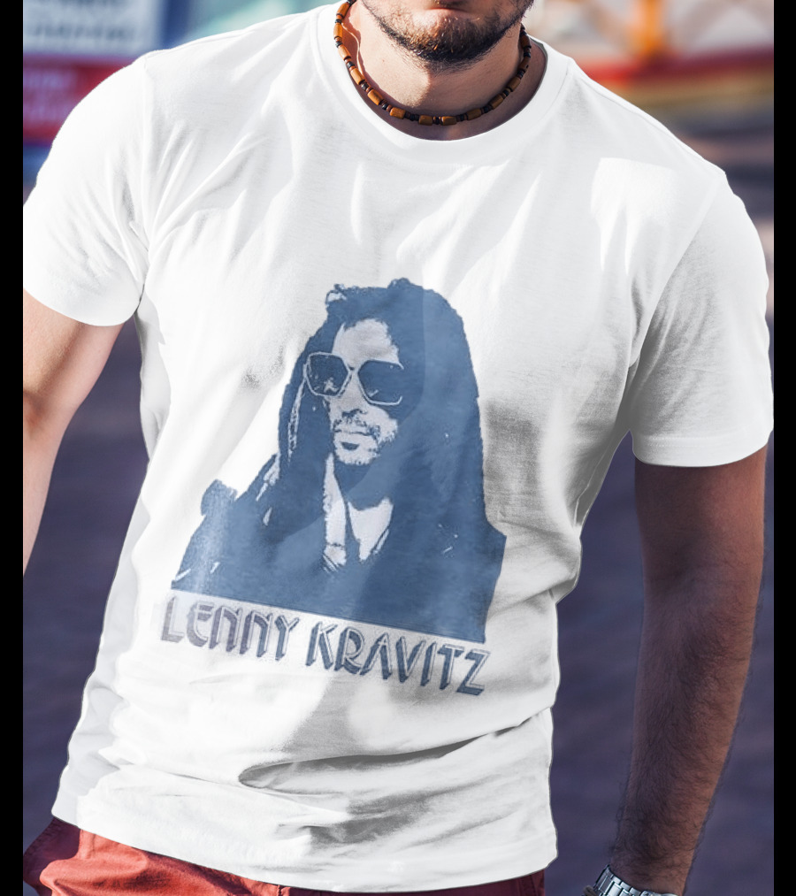 Lenny Kravitz Blue Sunglasses Las Vegas T-Shirt