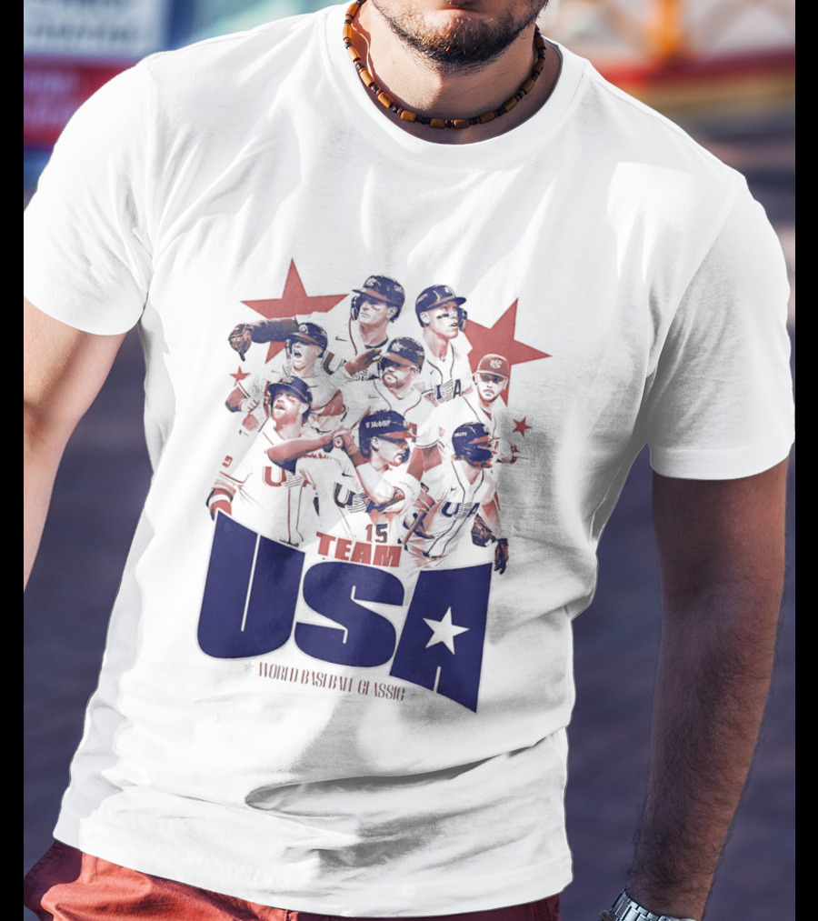 TEAM USA Baseball World Classic Players Lineup Stars T-Shirt