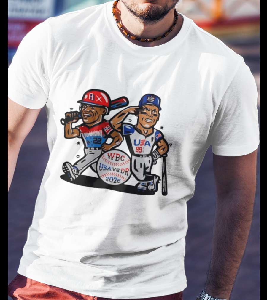 WBC Baseball 2026 USA Vs DR Dominicana 22 USA 99 T-Shirt