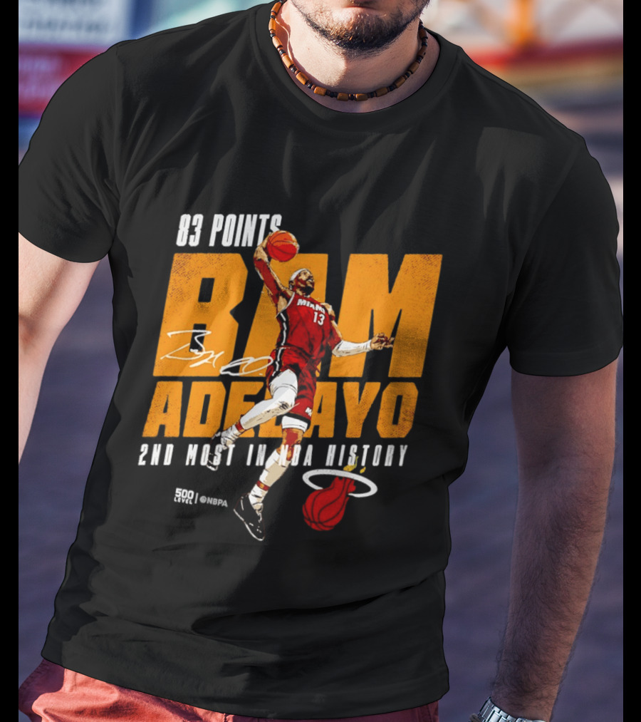 83 Points Bam Adebayo Miami Heat 2nd Most In NBA History T-Shirt