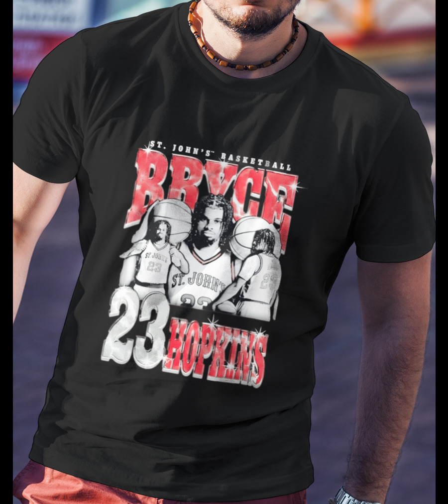 Bryce Hopkins St John's Basketball 23 Red Storm T-Shirt