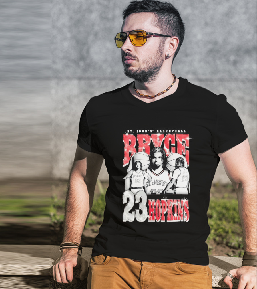 Bryce Hopkins St John's Basketball 23 Red Storm T-Shirt
