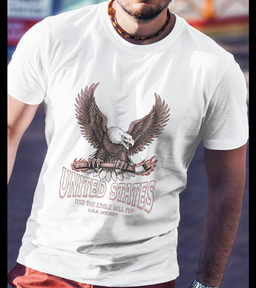 United States Free Bird Hockey And The Eagle Will Fly T-Shirt