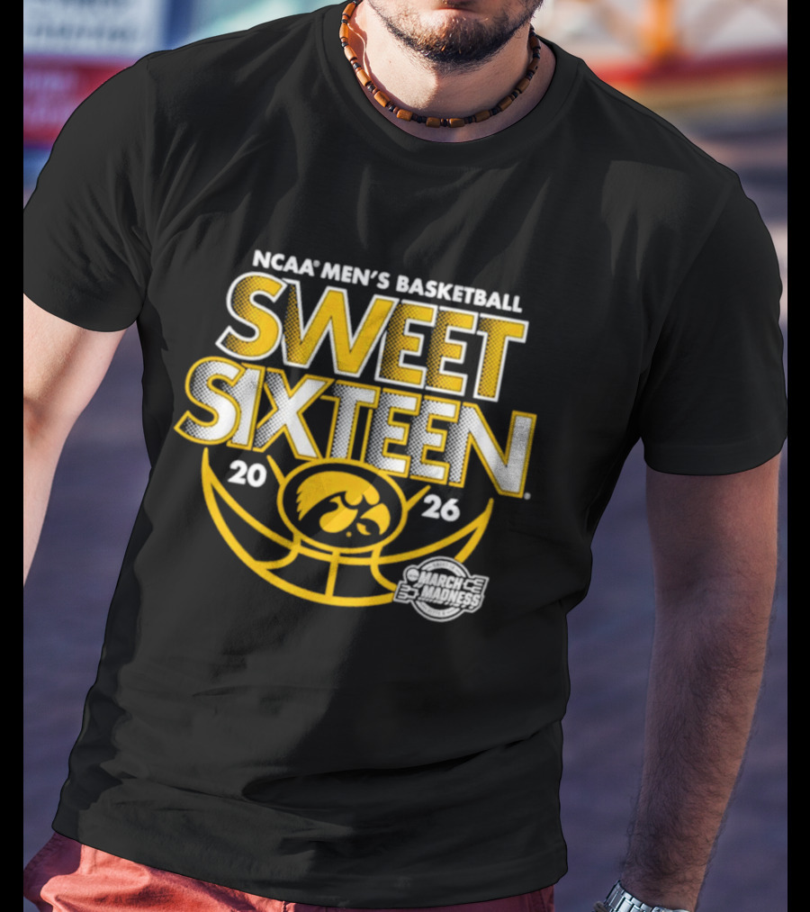 NCAA Men's Basketball 2026 Sweet Sixteen Iowa Hawkeyes March Madness T-Shirt