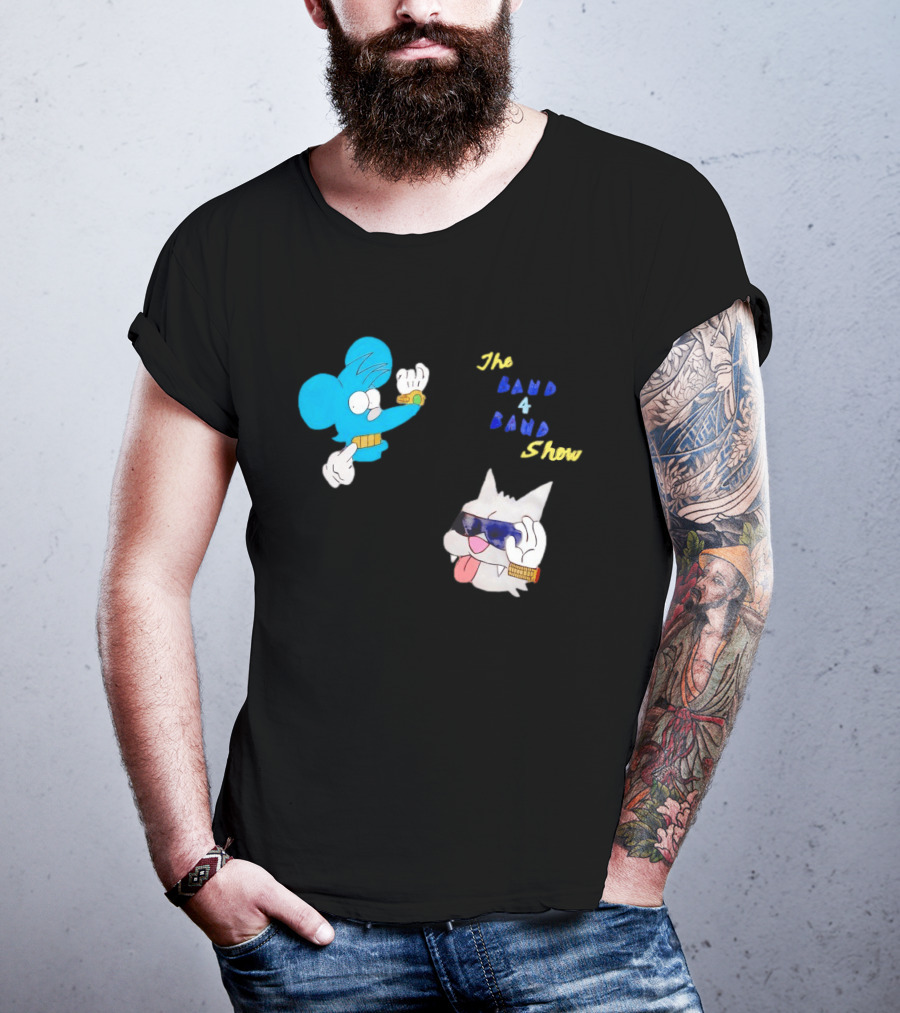 The Itchy And Scratchy Band 4 Band Show Cartoon Characters T-Shirt