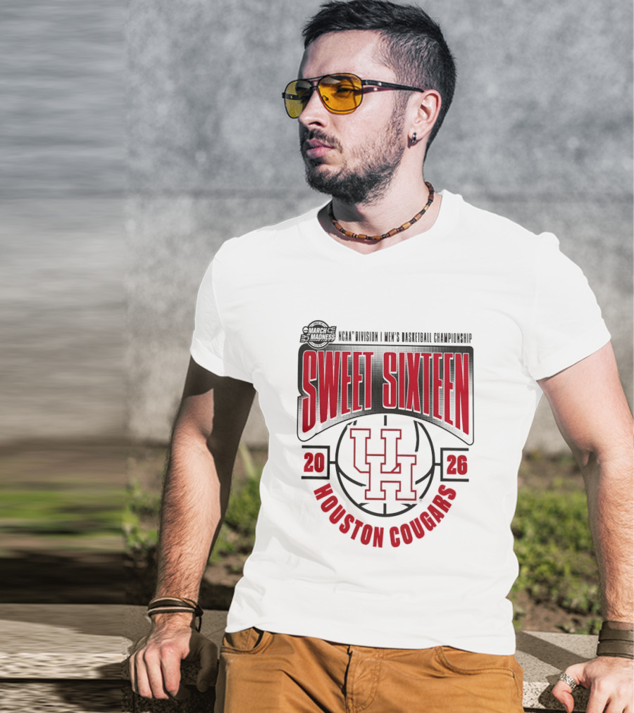 Houston Cougars 2026 NCAA Men's Basketball Championship Sweet Sixteen T-Shirt