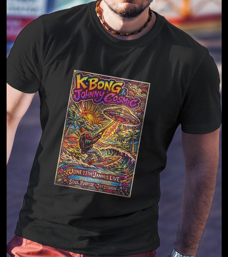 KBong And Johnny Cosmic June 11th Jannus Live St Petersburg FL With Special Guests Soul Purpose Jay Staubin T-Shirt