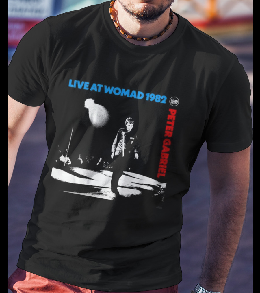 Live At Womad 1982 Peter Gabriel Vintage Concert Festival Archival T-Shirt