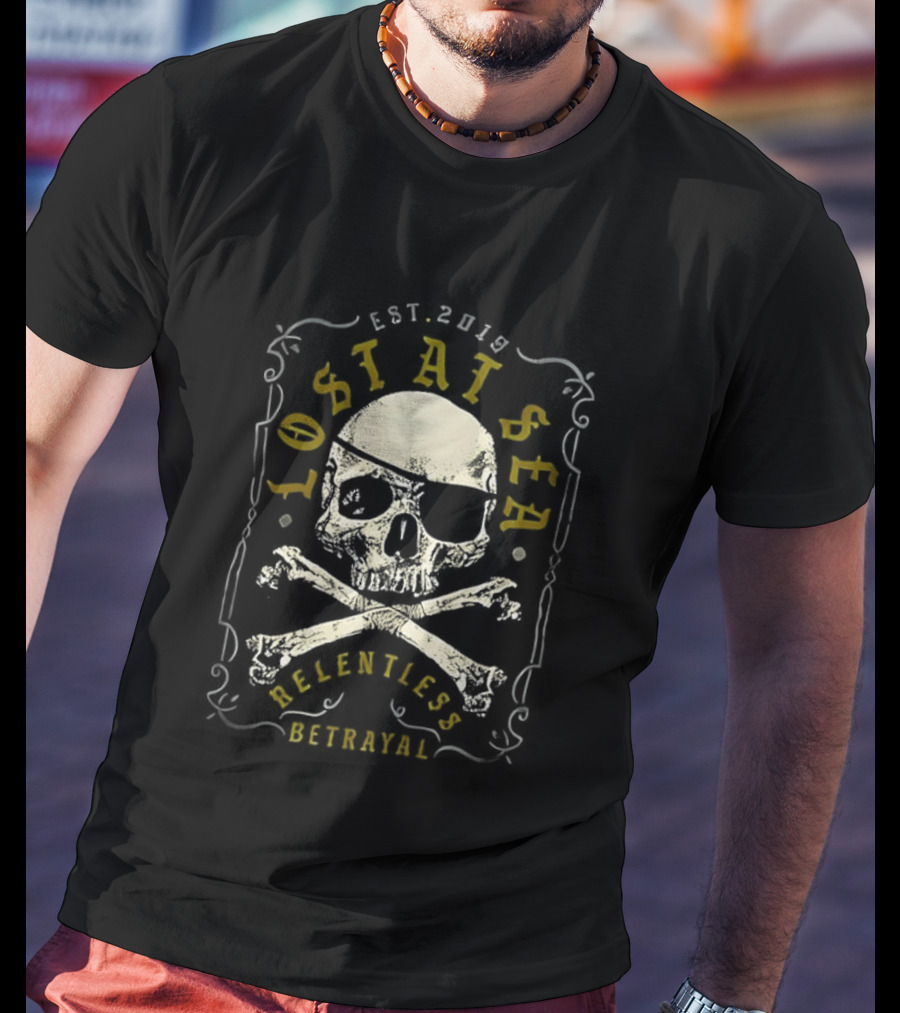 Lost At Sea Skilled Sailor Skull Crossbones Est 2019 T-Shirt
