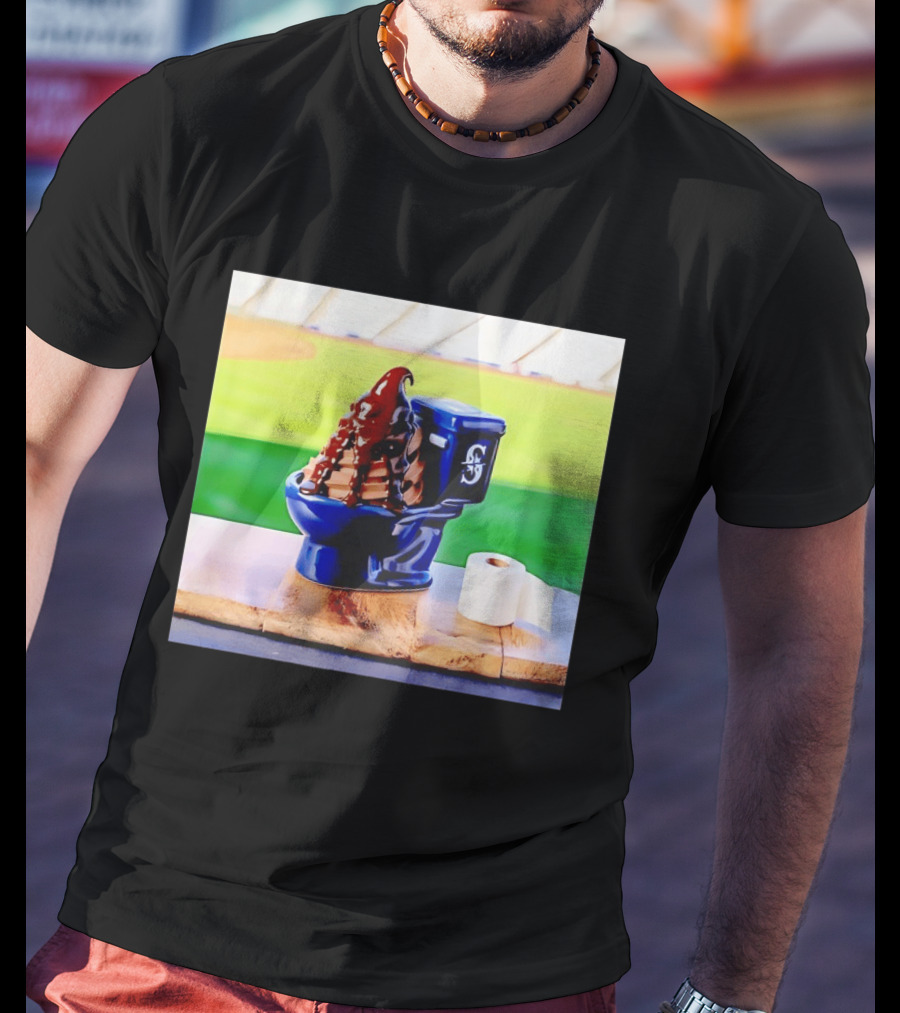 Mariners Big Dumper Sundae Chocolate Ice Cream Toilet Stadium T-Shirt