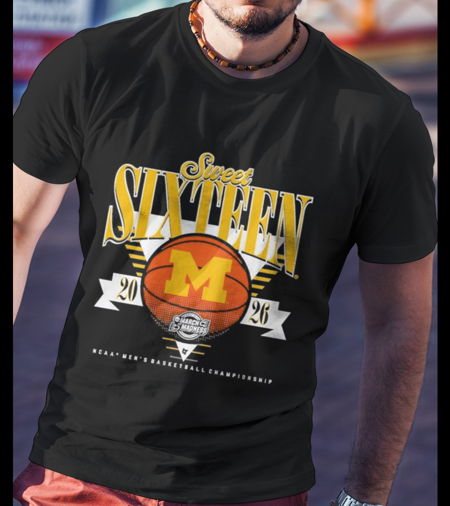 Michigan Sweet Sixteen MBB 2026 NCAA Tournament Basketball Championship T-Shirt