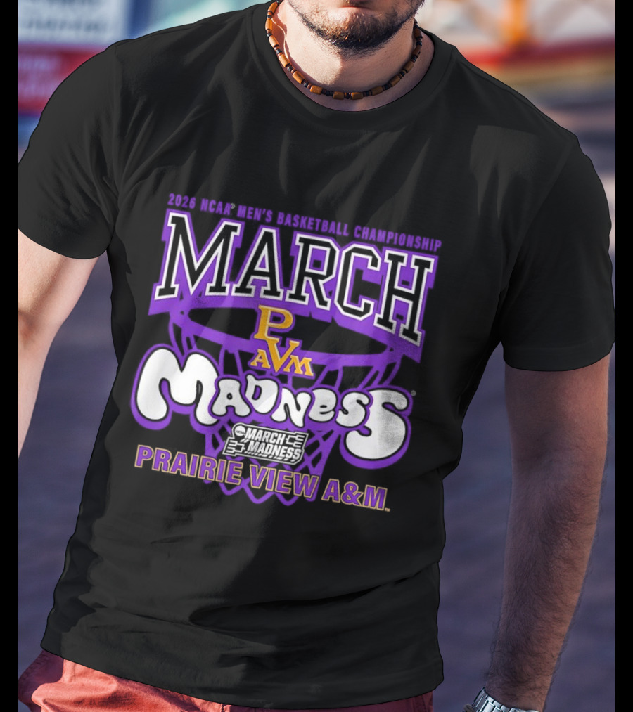 Prairie View A&M Panthers 2026 March Basketball Madness PVM T-Shirt