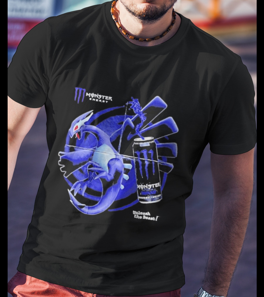 Shadow Lugia Meets Monster Energy Mixxd Burst Fusion T-Shirt