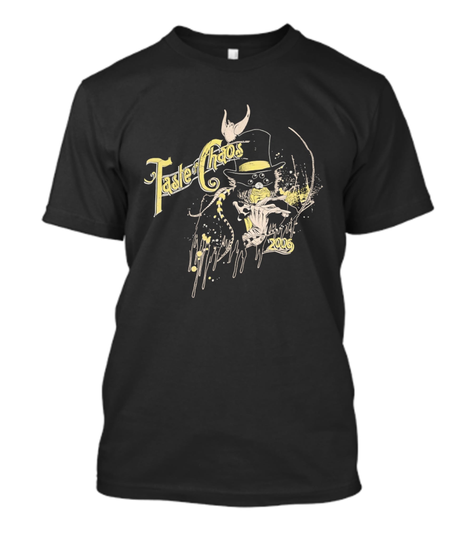 Taste Of Chaos Tour 2006 Vintage Style Character With Top Hat And Cane T-Shirt