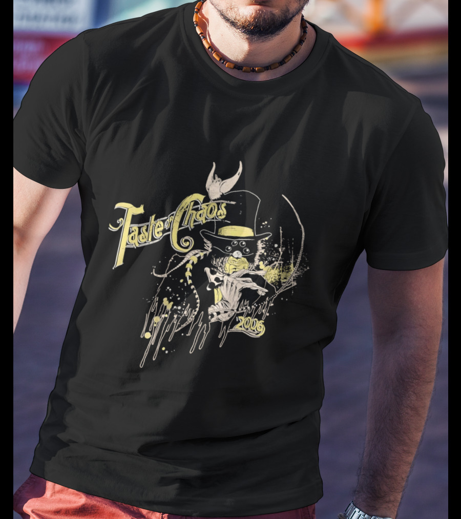 Taste Of Chaos Tour 2006 Vintage Style Character With Top Hat And Cane T-Shirt