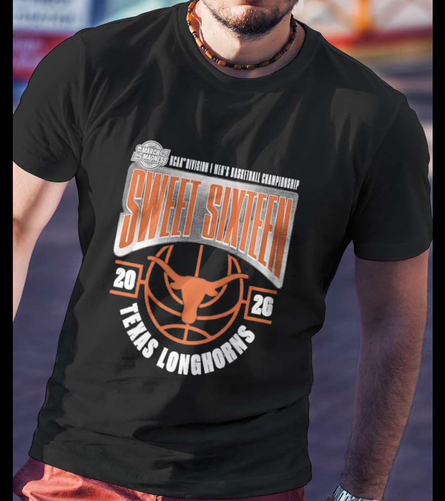 Texas Longhorns 2026 NCAA Men's Basketball Championship Sweet Sixteen T-Shirt