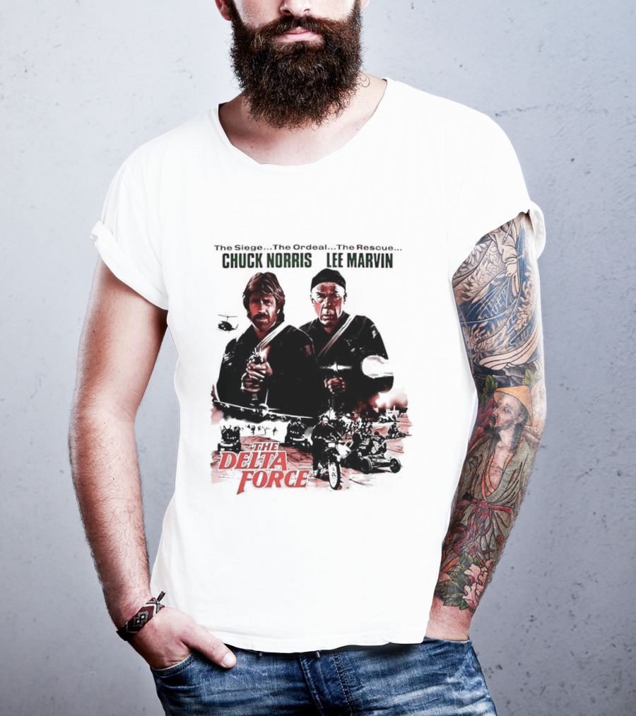 The Delta Force 1986 Chuck Norris Lee Marvin Movie T-Shirt