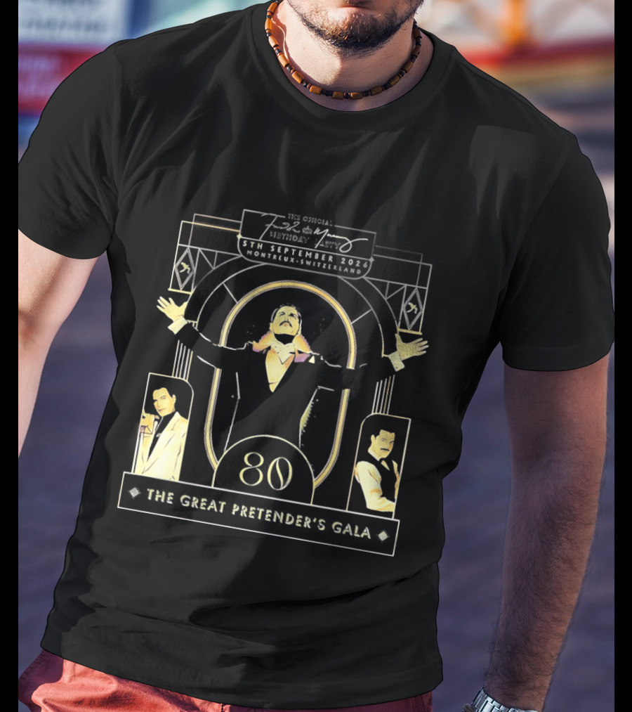 The Freddie Mercury Birthday Party 2026 The Great Pretender's Gala Celebrating Freddie 80th Legendary Legacy T-Shirt