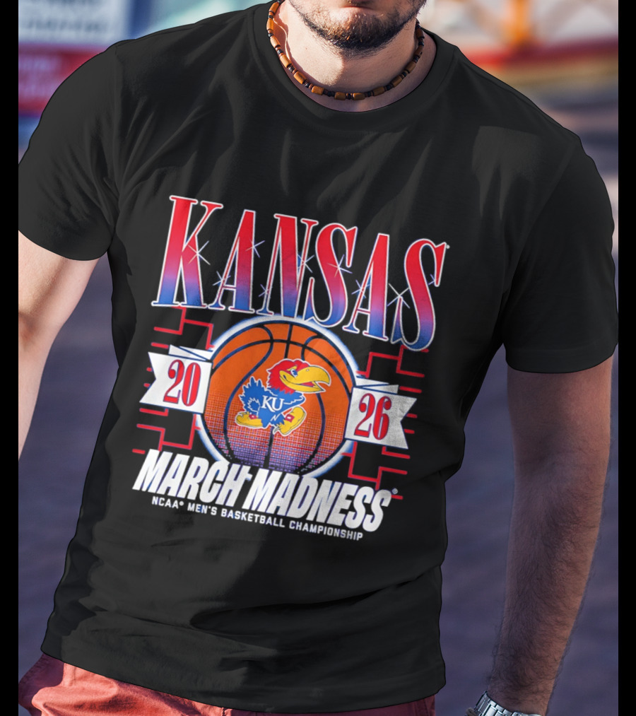 Kansas Jayhawks 2026 NCAA Men's Basketball Championship March Madness T-Shirt