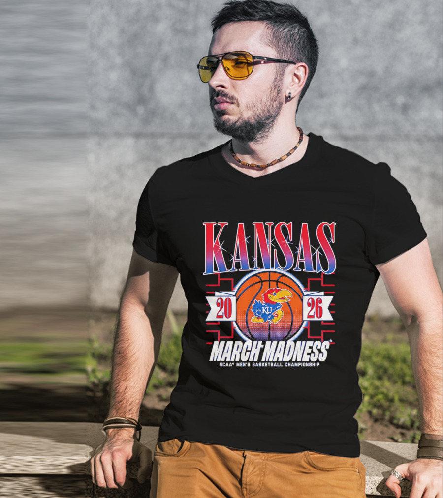 Kansas Jayhawks 2026 NCAA Men's Basketball Championship March Madness T-Shirt