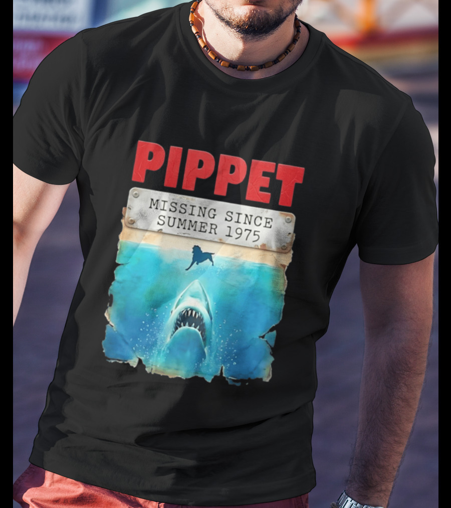 Pippet Missing Since Summer 1975 Shark Attack Scene T-Shirt