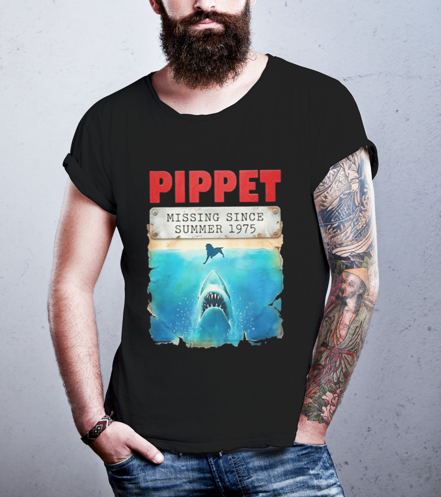 Pippet Missing Since Summer 1975 Shark Attack Scene T-Shirt