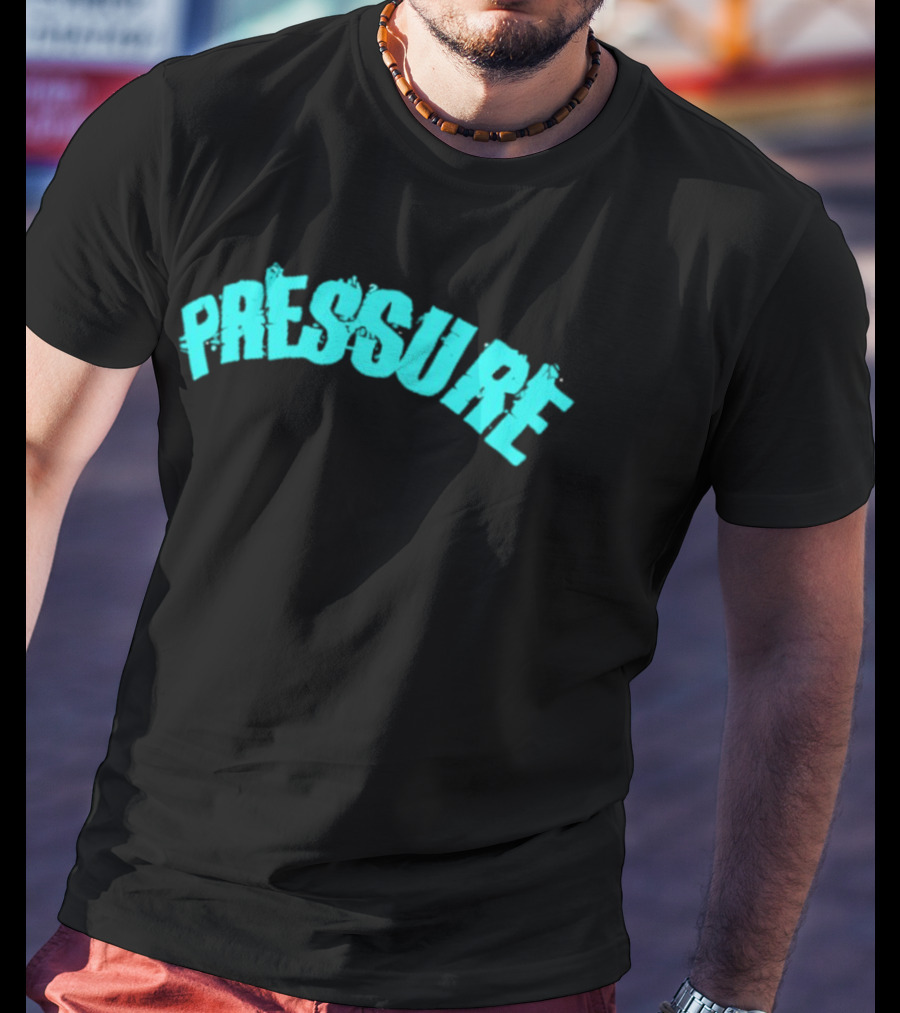 Pressure Teal Distressed Arched T-Shirt