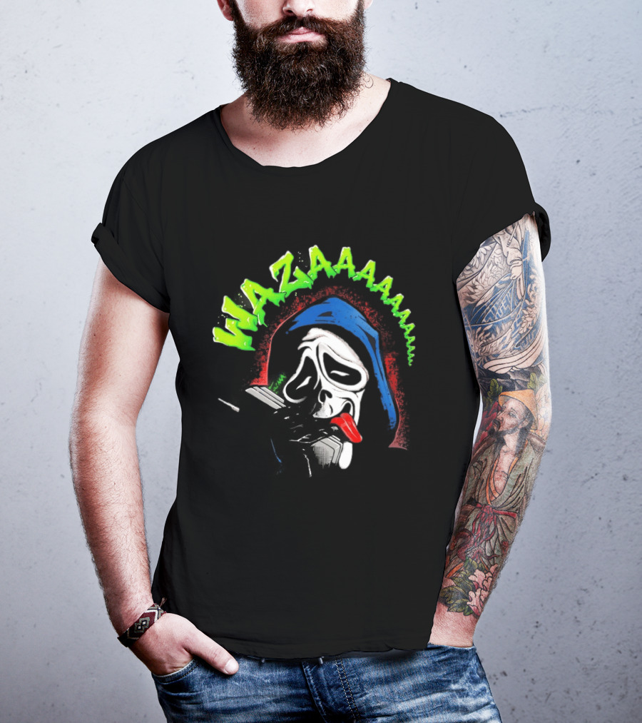 Scary Movie Ghostface Wazaaa Scream Mask Colorful Expression T-Shirt