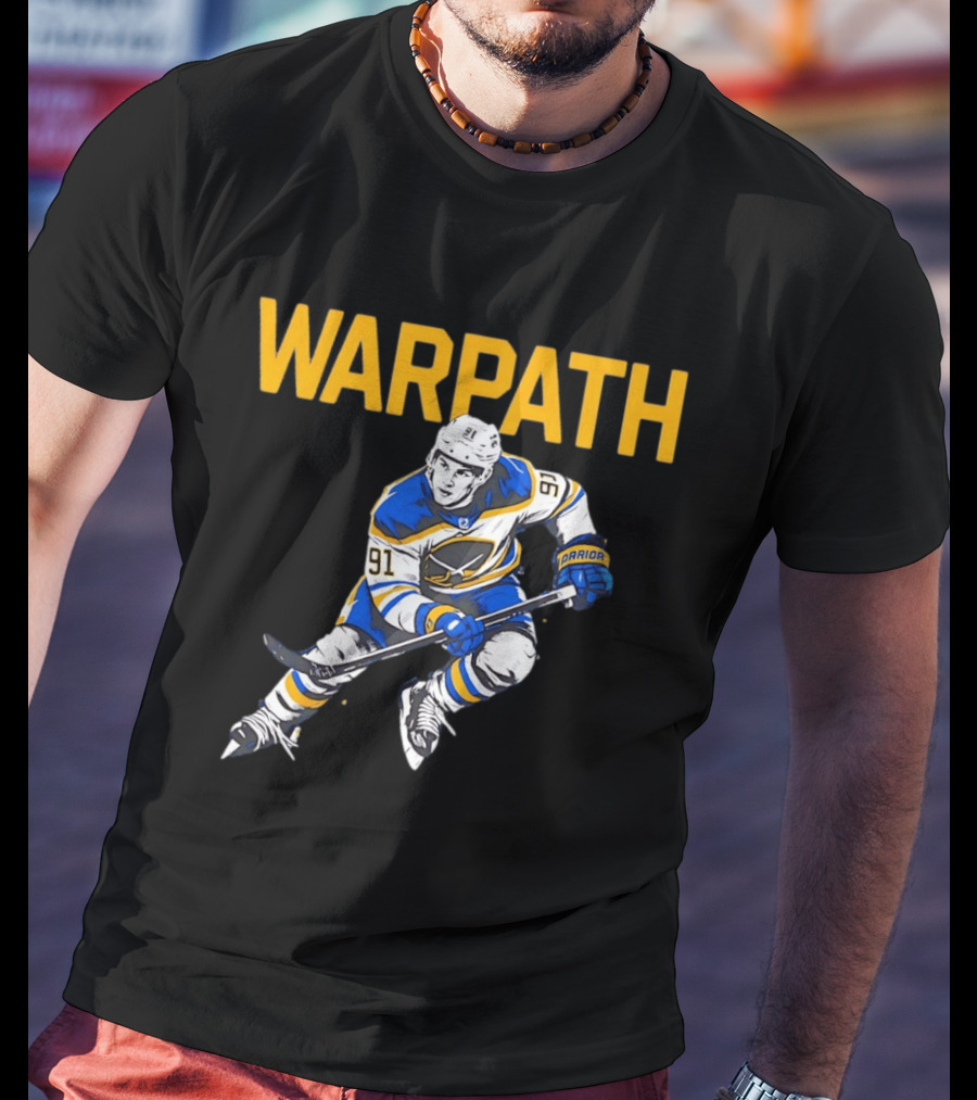 Warpath Josh Doan 91 Buffalo Sabres Hockey T-Shirt